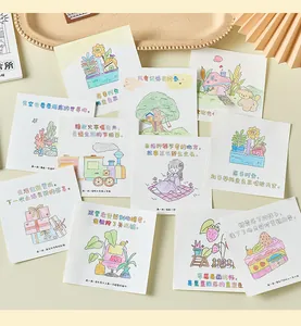 Cute hand-drawn graffiti illustration stickers for creative coloring and journaling art