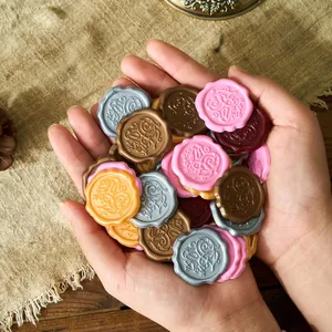 Assorted vintage 3D relief wax seal stickers with 'For You' text for invitations
