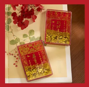 Detail of Chinese style acrylic liquid quicksand refrigerator magnets