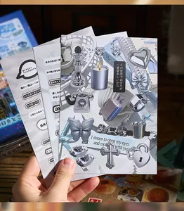 Retro aesthetic elements sticker book for scrapbooking decoration