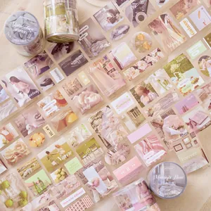 Collezione di nastri washi estetici pastello per scrapbooking e decorazione diario DIY