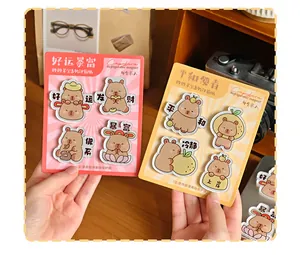 Vue détaillée de mignons aimants de réfrigérateur en acrylique capybara en lot