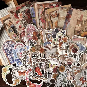Autocollants de scrapbooking vintage et pack de papier pour décoration de journal rétro