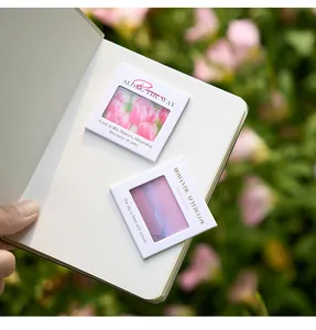 Aesthetic PET film slide decorative pendant featuring romantic flower and sunset photography