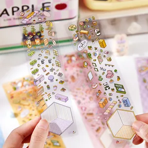 Leuke transparante micro-landschap stickers voor DIY scrapbooking en kamerdecoratie