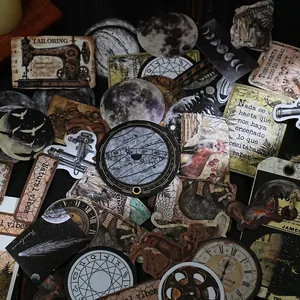 Vintage αισθητικά αυτοκόλλητα για δημιουργικό DIY scrapbooking και διακόσμηση ημερολογίου