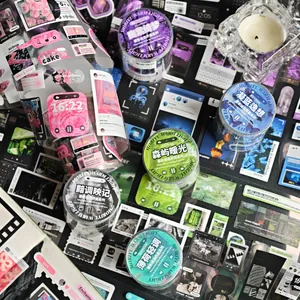 Mist Mystery Interface Series Die Cut Washi Tape Retro Smartphone UI Style Scrapbooking Journal DIY Decorative Stickers