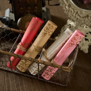 Set di pergamene vintage con motivo a rose per lettere d'amore romantiche e regali