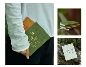 Detailansicht von A6-Notizbüchern mit eleganter Goldprägung und strukturierter Oberfläche.