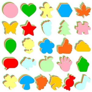 Set of diverse colorful sun catcher DIY craft shapes for autumn window decoration