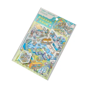 Funny landscape stickers with Angel Clinic theme for creative DIY and scrapbooking