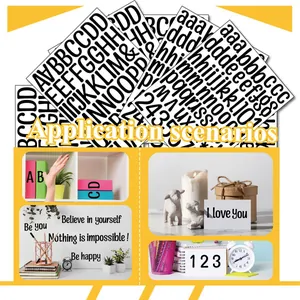 Scénarios d'utilisation des autocollants DIY lettres et chiffres noirs de 2 pouces