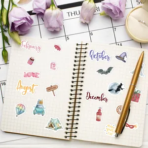 Adesivi decorativi creativi per mesi e festività per scrapbooking e agende fai da te