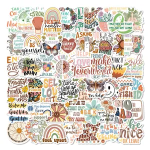 Mental Health Stickers For Laptop Water Bottle Motivational Quotes Aesthetic Vinyl Stickers For Adults Teens Kids Waterproof Scrapbooking DIY Decals