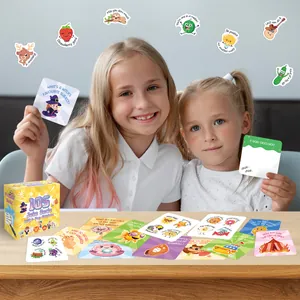 Detailed view of children's joke cards and stickers for lunchbox notes