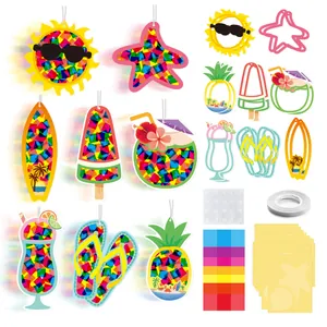 Kit completo de atrapasol DIY con recortes de verano, papel de seda y adhesivo
