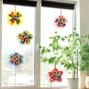 Πολύχρωμο κιτ χειροτεχνίας DIY για παιδιά, δημιουργική διακόσμηση παραθύρων για το σπίτι