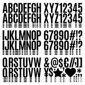 2.5 Zoll große schwarze selbstklebende Buchstaben und Zahlen Aufkleber für Briefkästen