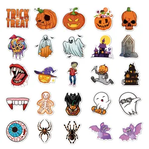 Paquete de 25 pegatinas de Halloween de dibujos animados para portátiles y maletas