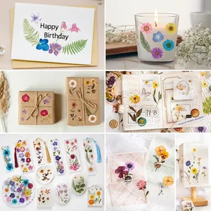 Autocollants floraux en PET imperméables pour scrapbooking et artisanat de décoration