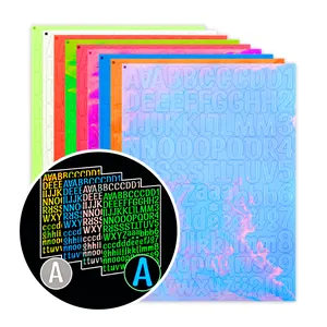 Lichtgevende Alfabet Cijfers Stickers Kleurrijke DIY Laptop Beker Decals Waterdichte PET Glow In Dark Letters Stickers