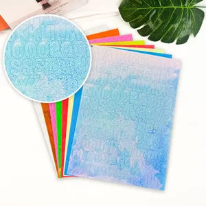 Kleurrijke lichtgevende alfabet en cijferstickers voor DIY laptops en bekers decoratie