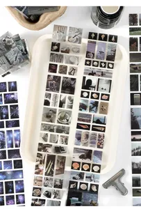 Detailed view of Infeel.Me photography style PET die-cut tape stickers for journal DIY