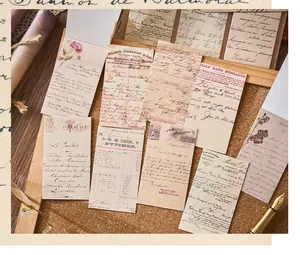Vintage Papier Notizblock Set mit antiker Handschrift und Texturen für Journaling