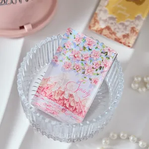 Magnete da frigo in acrilico con design romantico di pittura a olio di ciliegio.