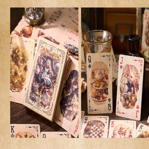 Cartes à jouer vintage Alice au pays des merveilles avec illustrations de personnages