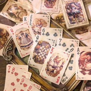 Cartes à jouer vintage premium Alice au pays des merveilles avec illustrations