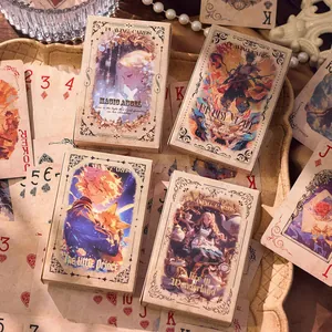 Jeu de cartes à jouer vintage illustration fantaisie thèmes Alice et Le Petit Prince