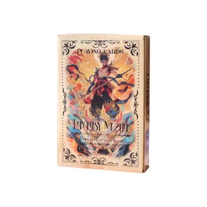 Boîte de cartes à jouer rétro de style fantaisie sur le thème de Nezha sur fond blanc