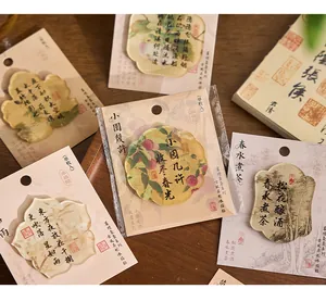 Mooie acryl koelkastmagneten in oude stijl met Chinese kalligrafie en landschapskunst