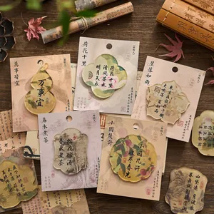 Traditionele Chinese Stijl Onregelmatige Acryl Kühlschrankmagnet Klassieke Landschap Kalligrafie Poëzie Huis Keuken Bord Decor Magnetische Sticker