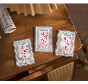 Detail of Chinese style acrylic refrigerator magnets with traditional blessings