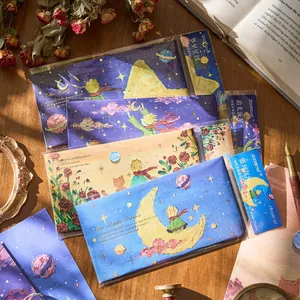 Retro Le Petit Prince starry sky envelope set with artistic oil painting illustrations