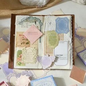 Vintage aesthetic embossed floral scrapbooking paper memo pads Flower Prelude series 30 pieces