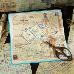 A5 vintage verouderd scrapbooking materiaal papier voor journaling en DIY decor