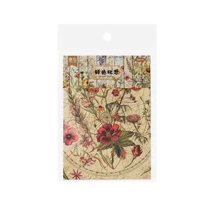 Vintage bloemrijk A5 scrapbooking papier set voor journaling en DIY decoratie