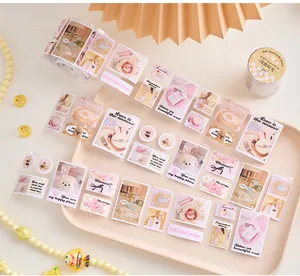 Detail of decorative washi tape with Salt Sweet Soda patterns for Korean ins journals