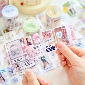 Korean style ins aesthetic PET tape sticker for DIY journaling scrapbooking