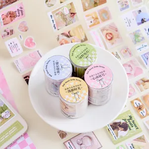 Set of 4 Salt Sweet Soda Series washi tapes for DIY scrapbooking and journal stickers