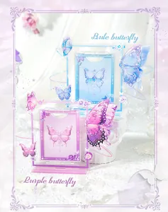 Dreamy butterfly valley series acrylic rotating card frame for aesthetic desktop decoration