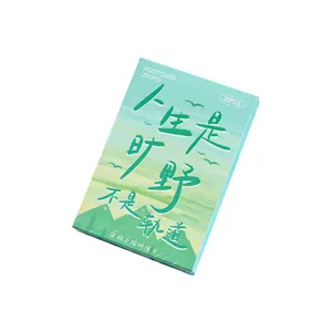 Lot de cartes postales vertes inspirantes avec illustration nature