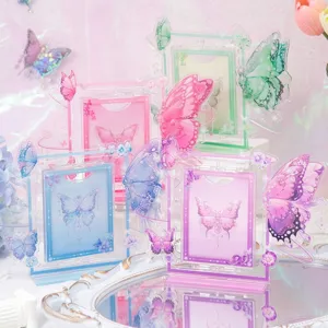Simno Butterfly Valley Series Acrylic Rotating Card Frame for Desktop Decoration Display