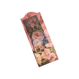 Floral PVC bookmarks with gold foil embossing from the Dream Island collection