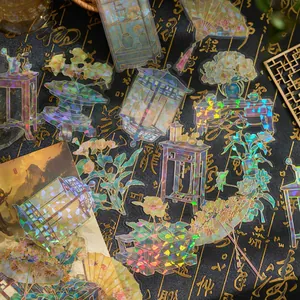 Holografische stickers in Chinese stijl met motieven