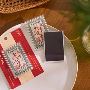Acrylic refrigerator magnets featuring traditional Chinese blessing silver note design style