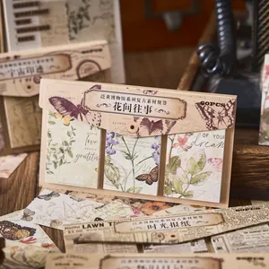 Vintage Museum Serie Ästhetik Notizblock Set Blumen Schmetterling Astronomische Muster Für Scrapbooking Journaling Kunstbedarf
